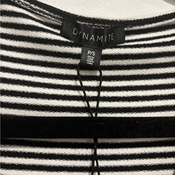 Dynamite Monochrome Striped Top (S) - Picture 2 of 8